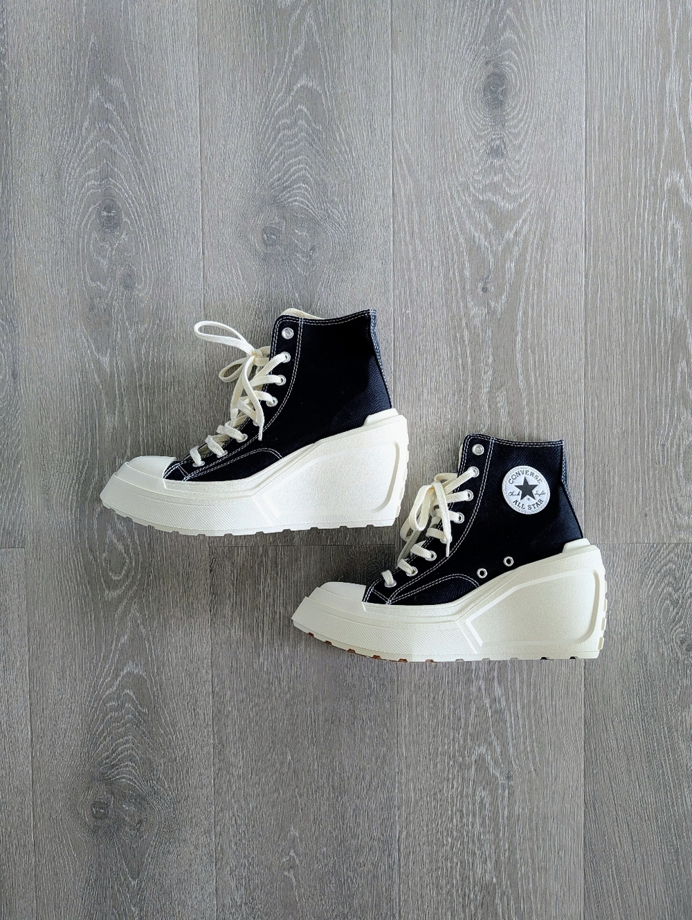 Converse Chuck 70 De Luxe Wedge Black Sneakers - US9(W) - Picture 2 of 11